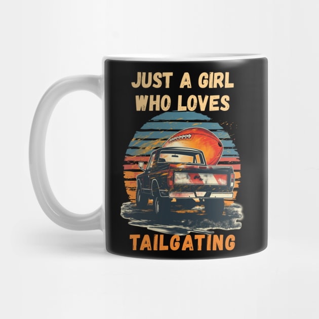 Just a Girl Who Loves Tailgating by Rocky Ro Designs